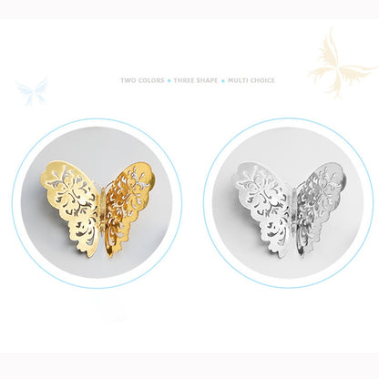 ELECTROPRIME 3D Wallpaper Home Decoration Hollow Butterfly Fridge Wall Stickers(Hollow Butterfly C type Silver)