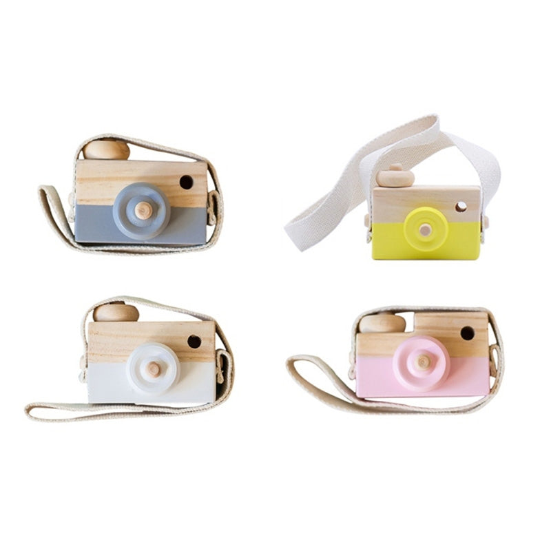 ELECTROPRIME Children Wooden Camera Photography Props Creative Hand Made Toys Photo Props Decorative Ornaments(Black)
