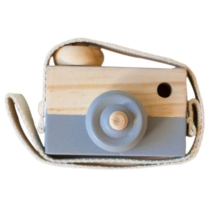 ELECTROPRIME Children Wooden Camera Photography Props Creative Hand Made Toys Photo Props Decorative Ornaments(Grey)