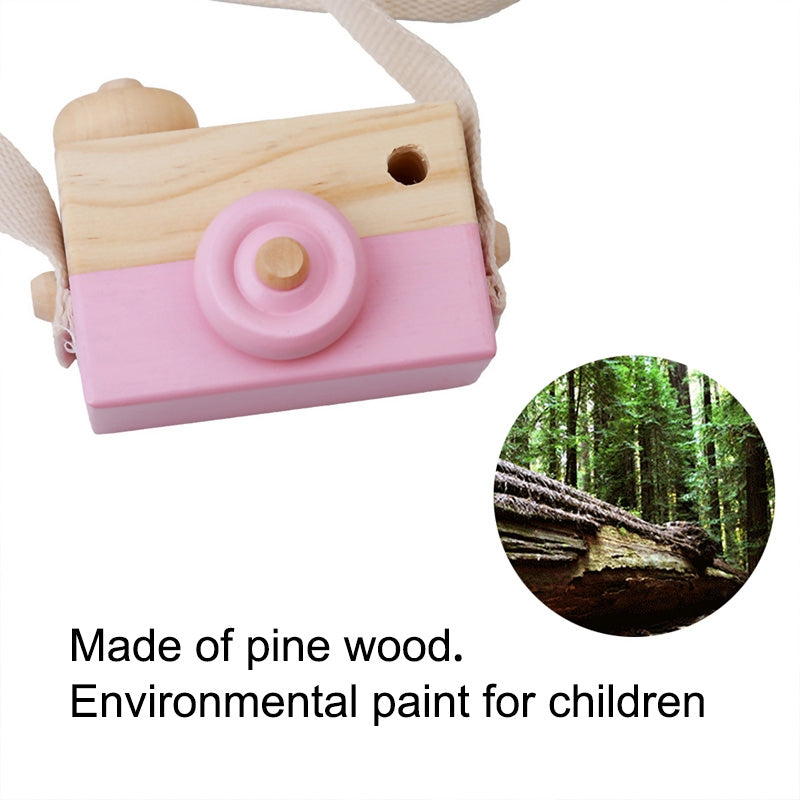 ELECTROPRIME Children Wooden Camera Photography Props Creative Hand Made Toys Photo Props Decorative Ornaments(Grey)