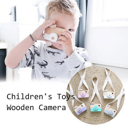 ELECTROPRIME Children Wooden Camera Photography Props Creative Hand Made Toys Photo Props Decorative Ornaments(Grey)