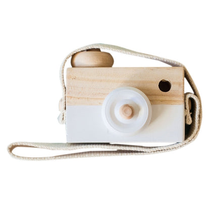 ELECTROPRIME Children Wooden Camera Photography Props Creative Hand Made Toys Photo Props Decorative Ornaments(White)