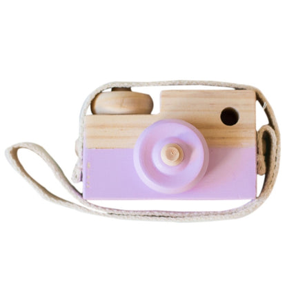 ELECTROPRIME Children Wooden Camera Photography Props Creative Hand Made Toys Photo Props Decorative Ornaments(Pink)