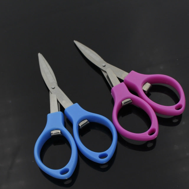 ELECTROPRIME Stainless Steel Foldable Mini Scissors Tool(Random Color Delivery)