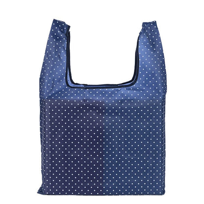 ELECTROPRIME Printing Foldable Shopping Bag Large-Capacity Storage Bags(Dark blue dots)