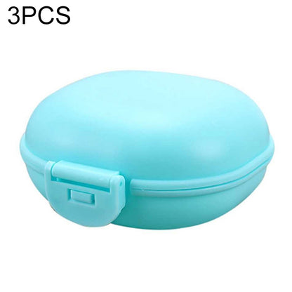 ELECTROPRIME 3 PCS Bathroom Dish Plate Case Home Shower Travel Hiking Holder Container Soap Box(blue)