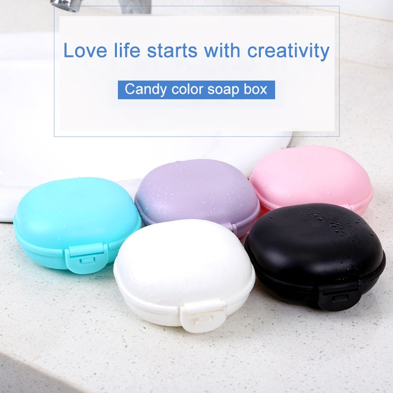 ELECTROPRIME 3 PCS Bathroom Dish Plate Case Home Shower Travel Hiking Holder Container Soap Box(blue)