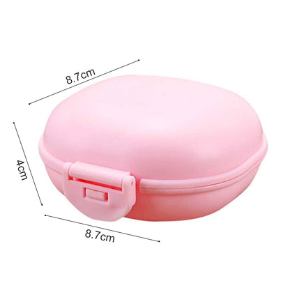 ELECTROPRIME 3 PCS Bathroom Dish Plate Case Home Shower Travel Hiking Holder Container Soap Box(pink)