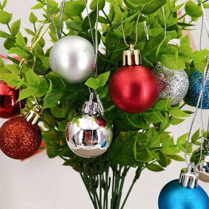 ELECTROPRIME 1 Box 3cm Home Christmas Tree Decor Ball Bauble Hanging Xmas Party Ornament Decorations(blue)