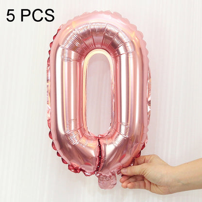 ELECTROPRIME 5 PCS 16 Inch Number Foil Balloons Happy Birthday Party Wedding Balloons