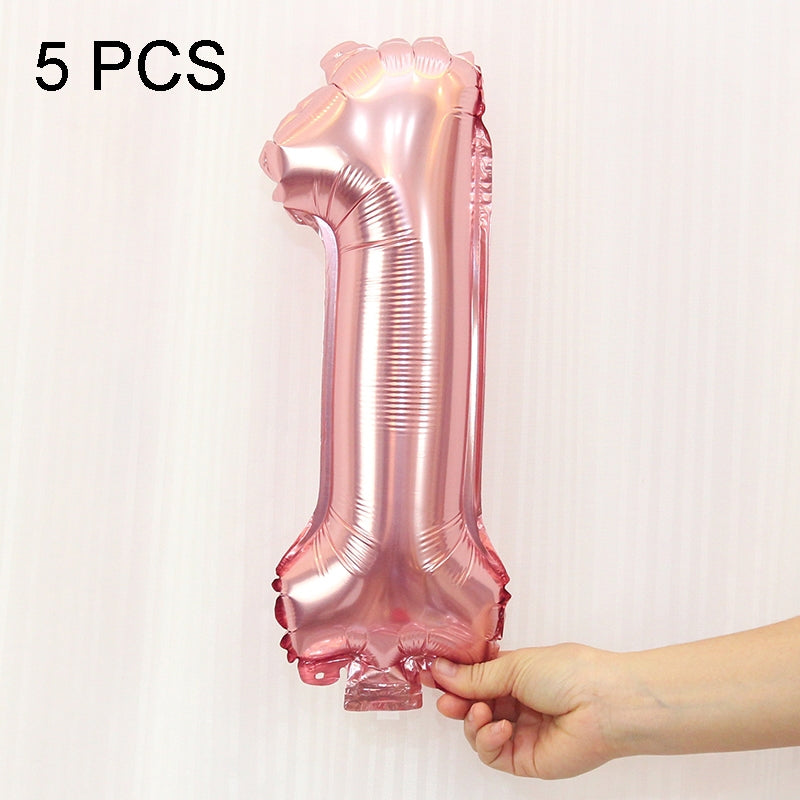 ELECTROPRIME 5 PCS 16 Inch Number Foil Balloons Happy Birthday Party Wedding Balloons