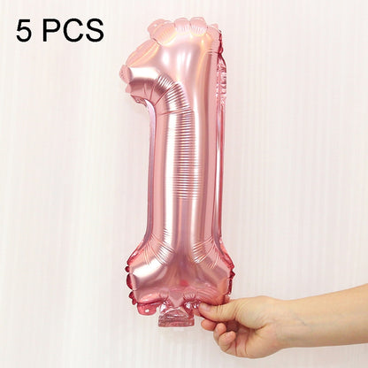 ELECTROPRIME 5 PCS 16 Inch Number Foil Balloons Happy Birthday Party Wedding Balloons