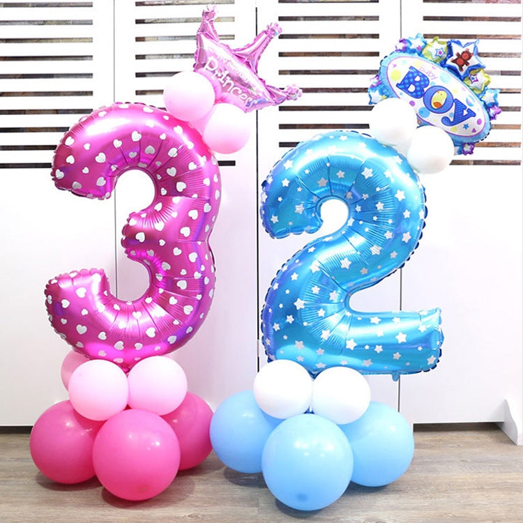 ELECTROPRIME 5 PCS 16 Inch Number Foil Balloons Happy Birthday Party Wedding Balloons