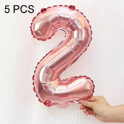 ELECTROPRIME 5 PCS 16 Inch Number Foil Balloons Happy Birthday Party Wedding Balloons