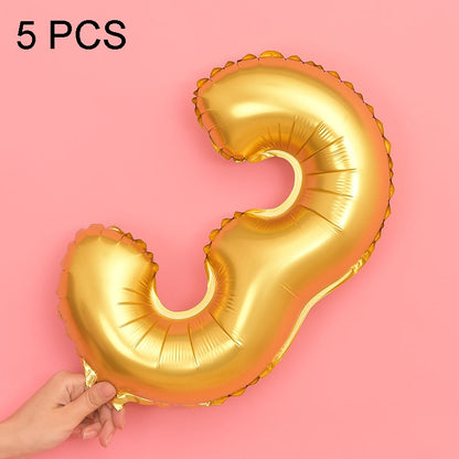 ELECTROPRIME 5 PCS 16 Inch Number Foil Balloons Happy Birthday Party Wedding Balloons
