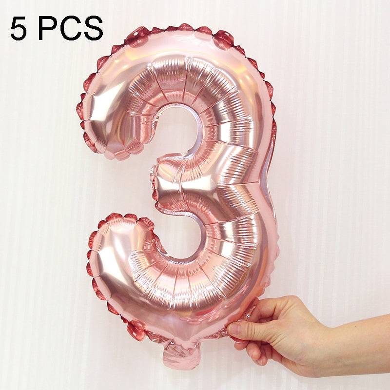 ELECTROPRIME 5 PCS 16 Inch Number Foil Balloons Happy Birthday Party Wedding Balloons