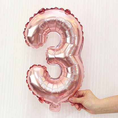 ELECTROPRIME 5 PCS 16 Inch Number Foil Balloons Happy Birthday Party Wedding Balloons