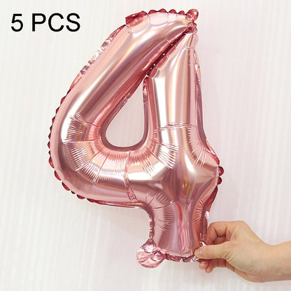 ELECTROPRIME 5 PCS 16 Inch Number Foil Balloons Happy Birthday Party Wedding Balloons
