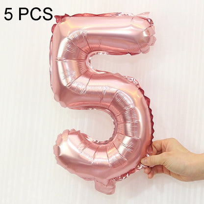 ELECTROPRIME 5 PCS 16 Inch Number Foil Balloons Happy Birthday Party Wedding Balloons