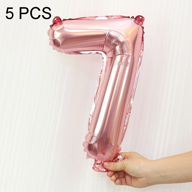 ELECTROPRIME 5 PCS 16 Inch Number Foil Balloons Happy Birthday Party Wedding Balloons