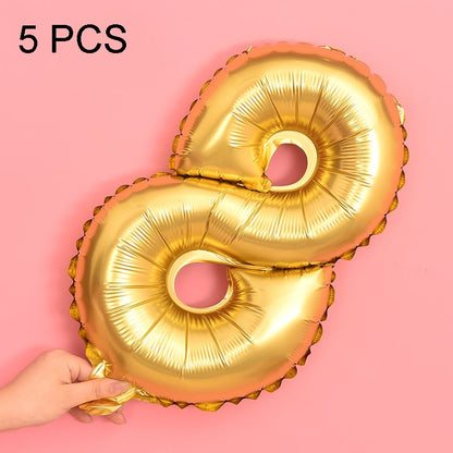 ELECTROPRIME 5 PCS 16 Inch Number Foil Balloons Happy Birthday Party Wedding Balloons