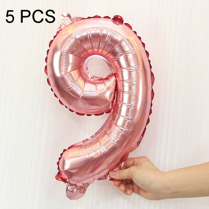 ELECTROPRIME 5 PCS 16 Inch Number Foil Balloons Happy Birthday Party Wedding Balloons