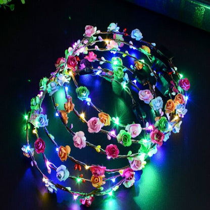 ELECTROPRIME 3 PCS Ten Lights Flash Garland Headband(Random Color and Style)