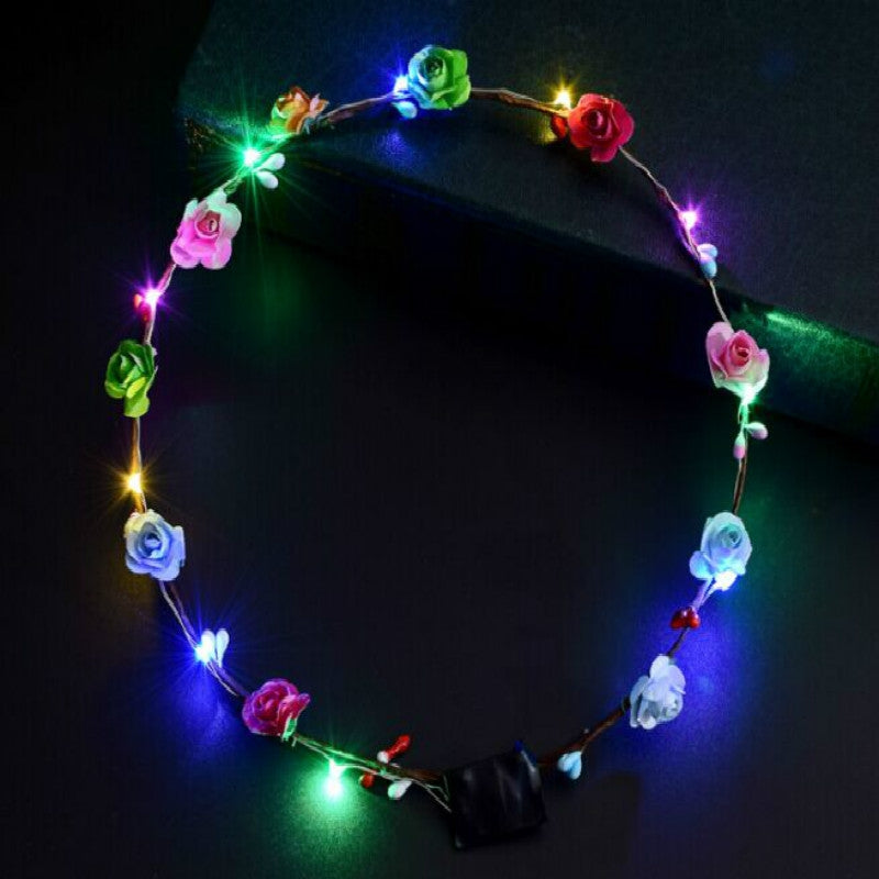 ELECTROPRIME 3 PCS Ten Lights Flash Garland Headband(Random Color and Style)