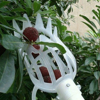 ELECTROPRIME Plum Date Apricot Pick Fruit Plastic Tool(White)