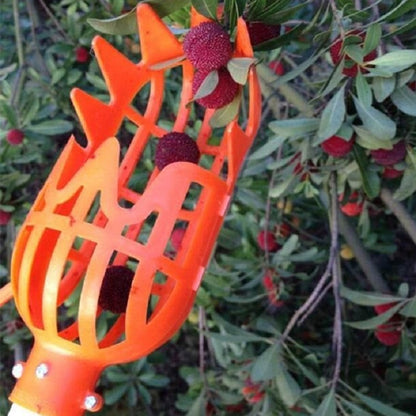 ELECTROPRIME Plum Date Apricot Pick Fruit Plastic Tool(Orange)