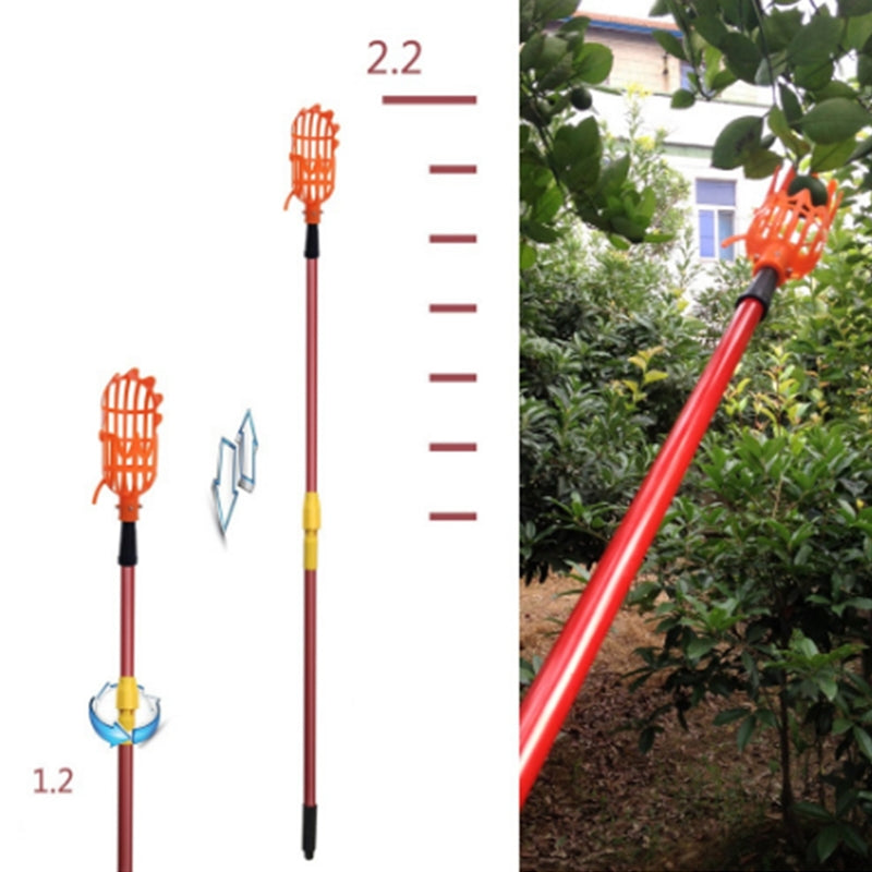 ELECTROPRIME Plum Date Apricot Pick Fruit Plastic Tool(Orange)