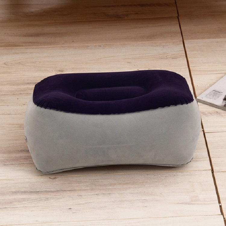 ELECTROPRIME Travel Portable Inflatable Foot Rest Pilllow Mat Pad, Size:38x29cm(Gray Blue)