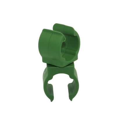 ELECTROPRIME 50 PCS Rotary Buckle Gardening Plastic Bracket Support Universal Tube Clamp Plastic Buckle, Size:11 mm Diameter Pillar(Green)