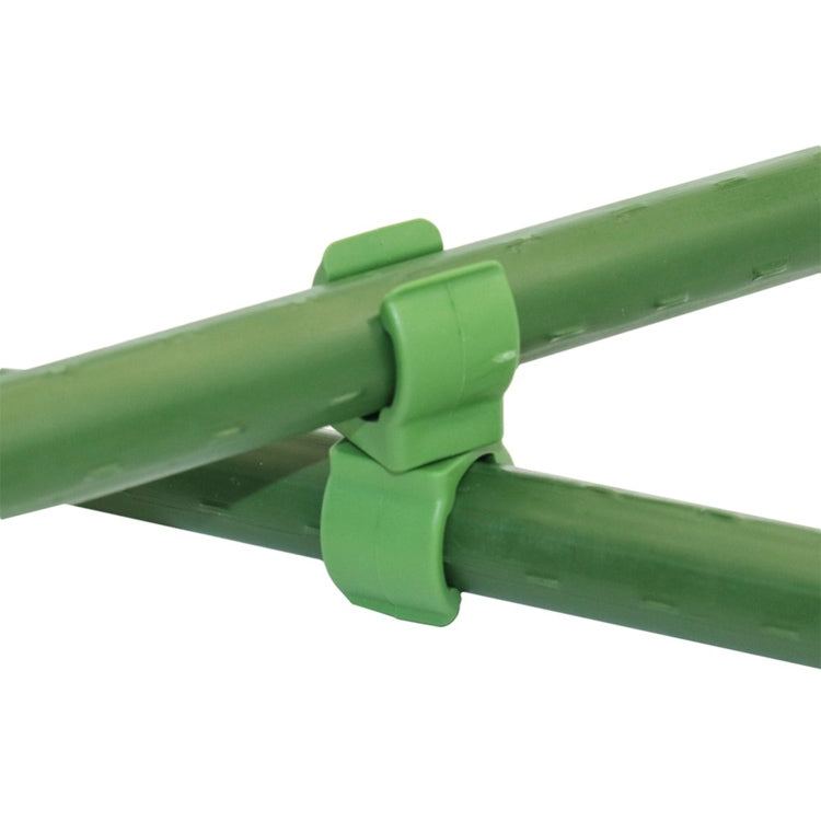 ELECTROPRIME 50 PCS Rotary Buckle Gardening Plastic Bracket Support Universal Tube Clamp Plastic Buckle, Size:11 mm Diameter Pillar(Green)