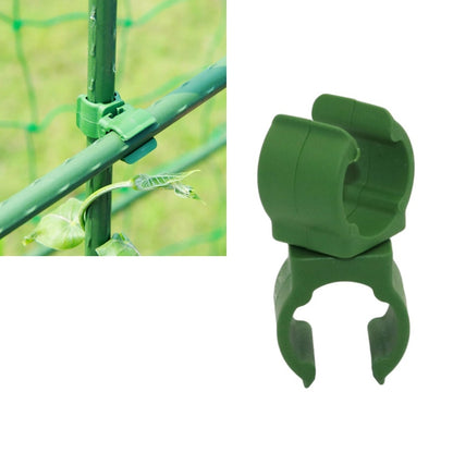 ELECTROPRIME 50 PCS Rotary Buckle Gardening Plastic Bracket Support Universal Tube Clamp Plastic Buckle, Size:16 mm Diameter Pillar(Green)