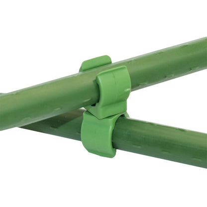 ELECTROPRIME 50 PCS Rotary Buckle Gardening Plastic Bracket Support Universal Tube Clamp Plastic Buckle, Size:16 mm Diameter Pillar(Green)