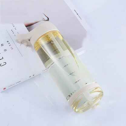 ELECTROPRIME 1000ml Outdoor Water Bottle Sports Bottles Hiking Camping Plastic Bottle with Straw(Yellow)