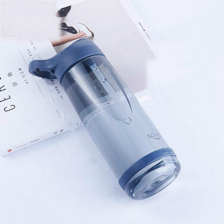 ELECTROPRIME 1000ml Outdoor Water Bottle Sports Bottles Hiking Camping Plastic Bottle with Straw(Blue)