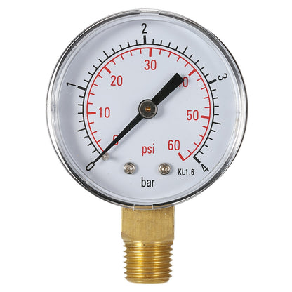 ELECTROPRIME Stainless Steel Shockproof Pool Filter Hydraulic Pressure Gauge