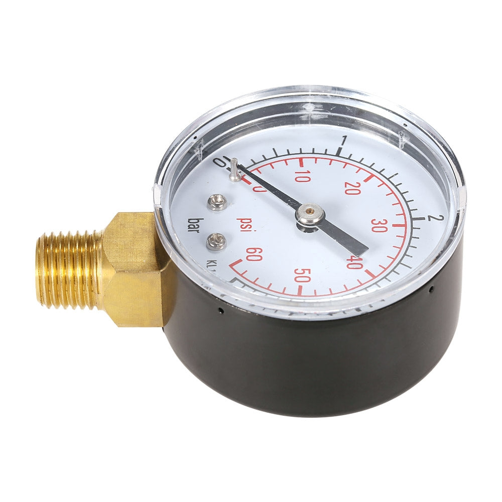 ELECTROPRIME Stainless Steel Shockproof Pool Filter Hydraulic Pressure Gauge