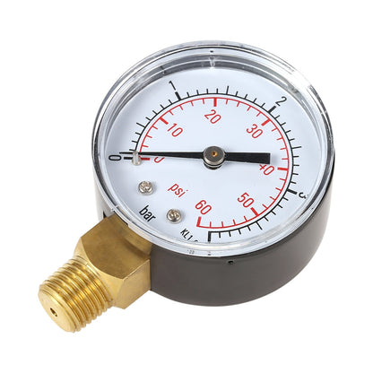 ELECTROPRIME Stainless Steel Shockproof Pool Filter Hydraulic Pressure Gauge