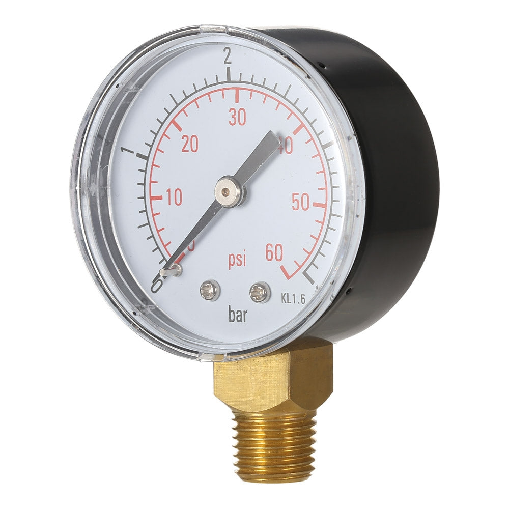 ELECTROPRIME Stainless Steel Shockproof Pool Filter Hydraulic Pressure Gauge