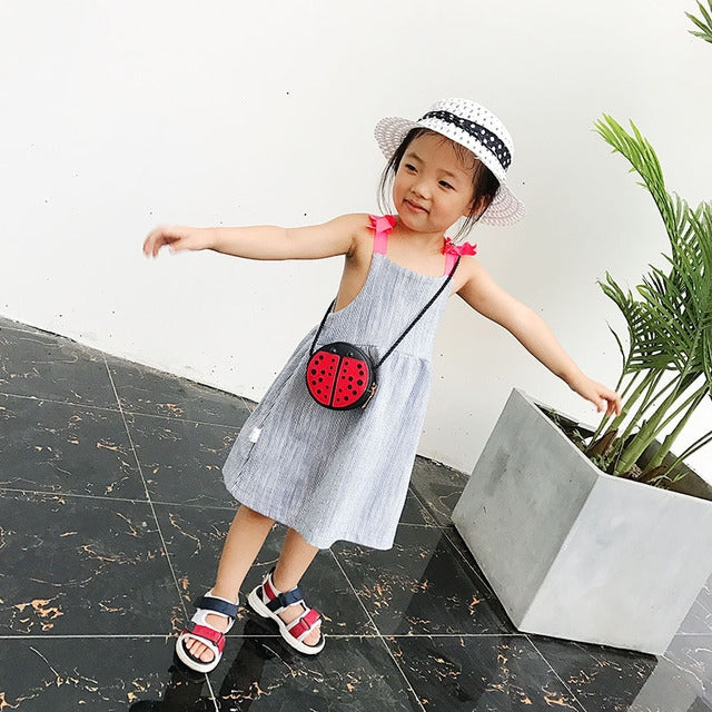 ELECTROPRIME Baby Girls Tassel Purse handbag Kids Cross-body shoulder bag Gifts Cartoon Animals Bag(Ladybug)
