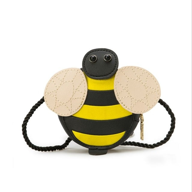 ELECTROPRIME Baby Girls Tassel Purse handbag Kids Cross-body shoulder bag Gifts Cartoon Animals Bag(Bee)