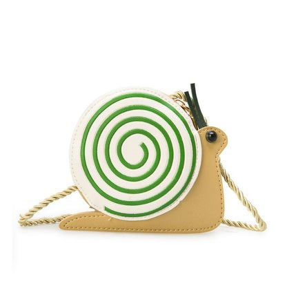 ELECTROPRIME Baby Girls Tassel Purse handbag Kids Cross-body shoulder bag Gifts Cartoon Animals Bag(Snail)