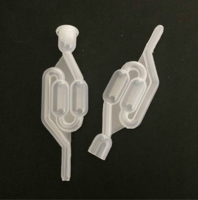 ELECTROPRIME Water Seal Exhaust One way Home Brew Wine Fermentation Airlock Brewing Sealed Plastic Air Lock Check Valve Water Sealed Valves(Uncovered plain check valve)