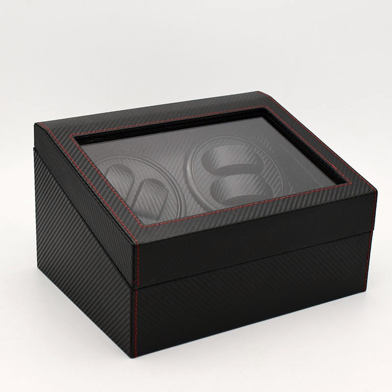 ELECTROPRIME 4+6 Automatic Rotation Leather Watch Winder Storage Display Case Box