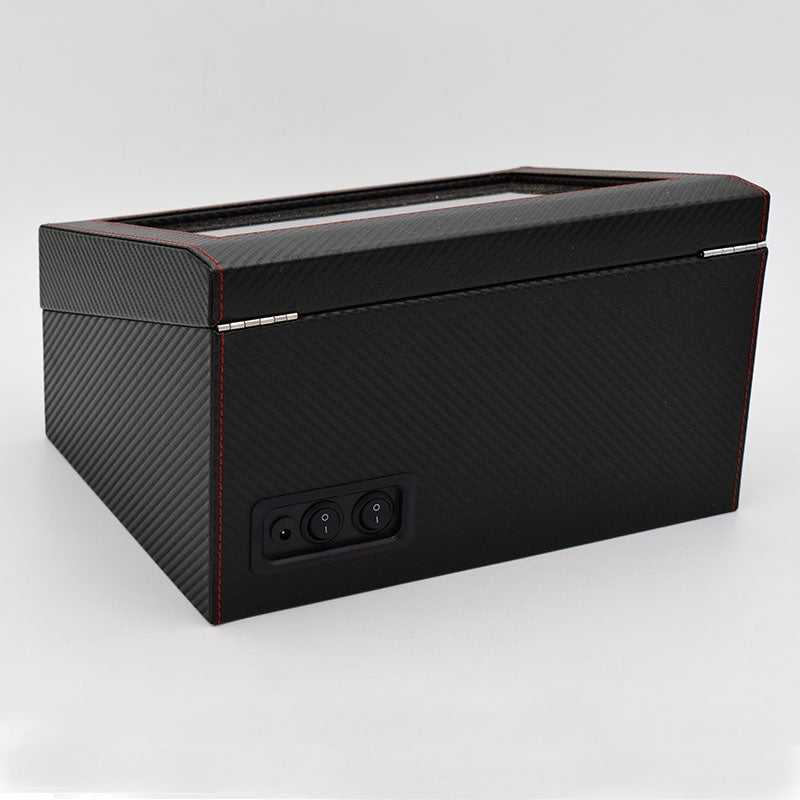 ELECTROPRIME 4+6 Automatic Rotation Leather Watch Winder Storage Display Case Box