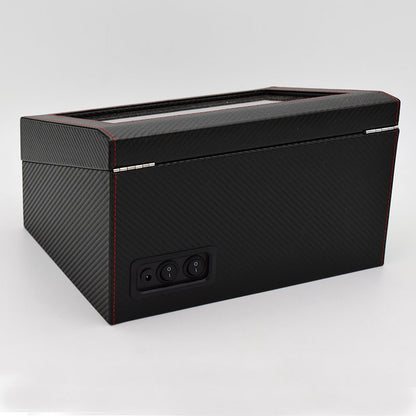 ELECTROPRIME 4+6 Automatic Rotation Leather Watch Winder Storage Display Case Box