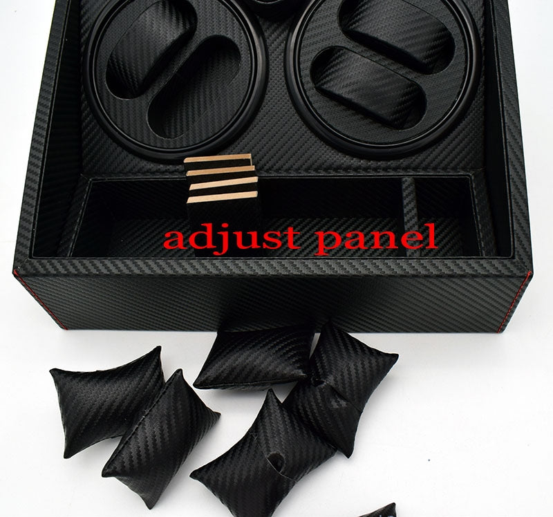 ELECTROPRIME 4+6 Automatic Rotation Leather Watch Winder Storage Display Case Box